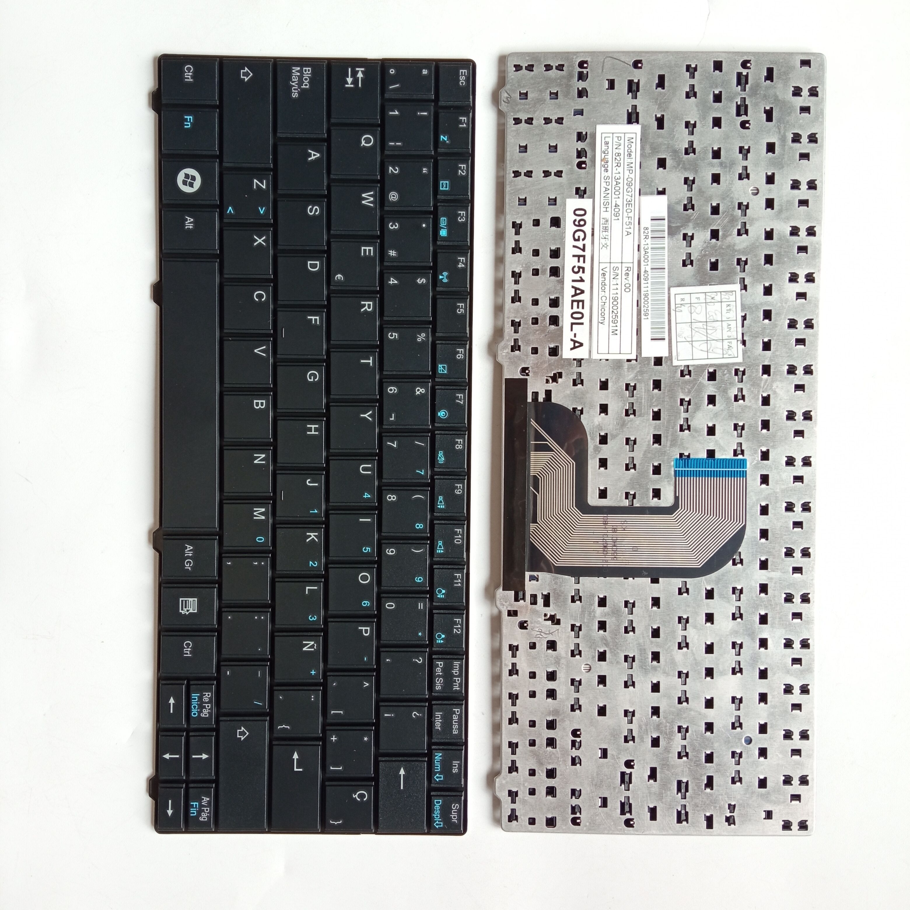 Picture of New Replacement Laptop Keyboard For HASEE PHN 11A/K31 A300 A320 A330 A333 Enter BLACK SP Layout